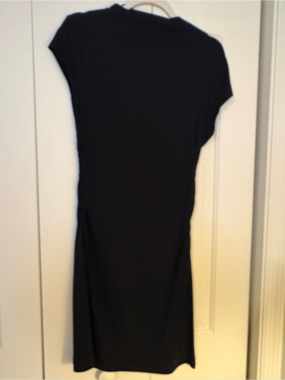 Michael Kors Black Midi Dress with Short Sleeves